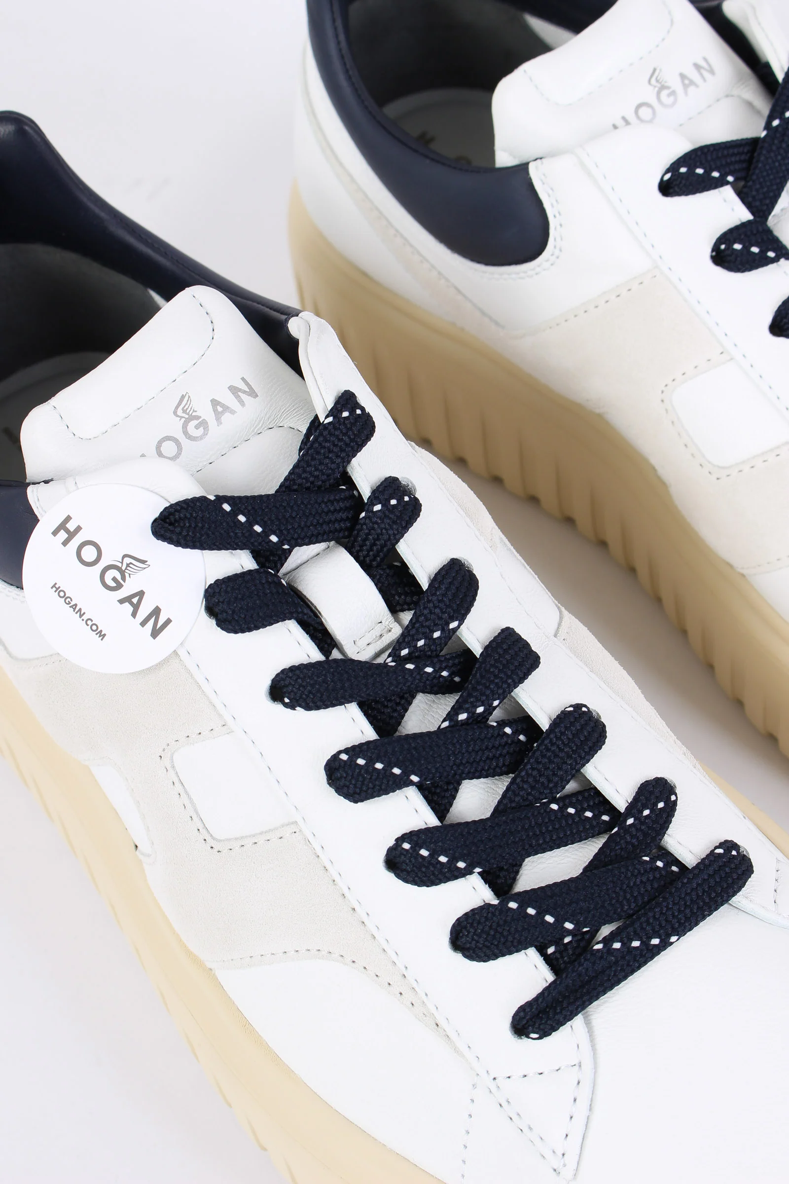 Sneaker Platform Nappa Bianco/blu - immagine 5