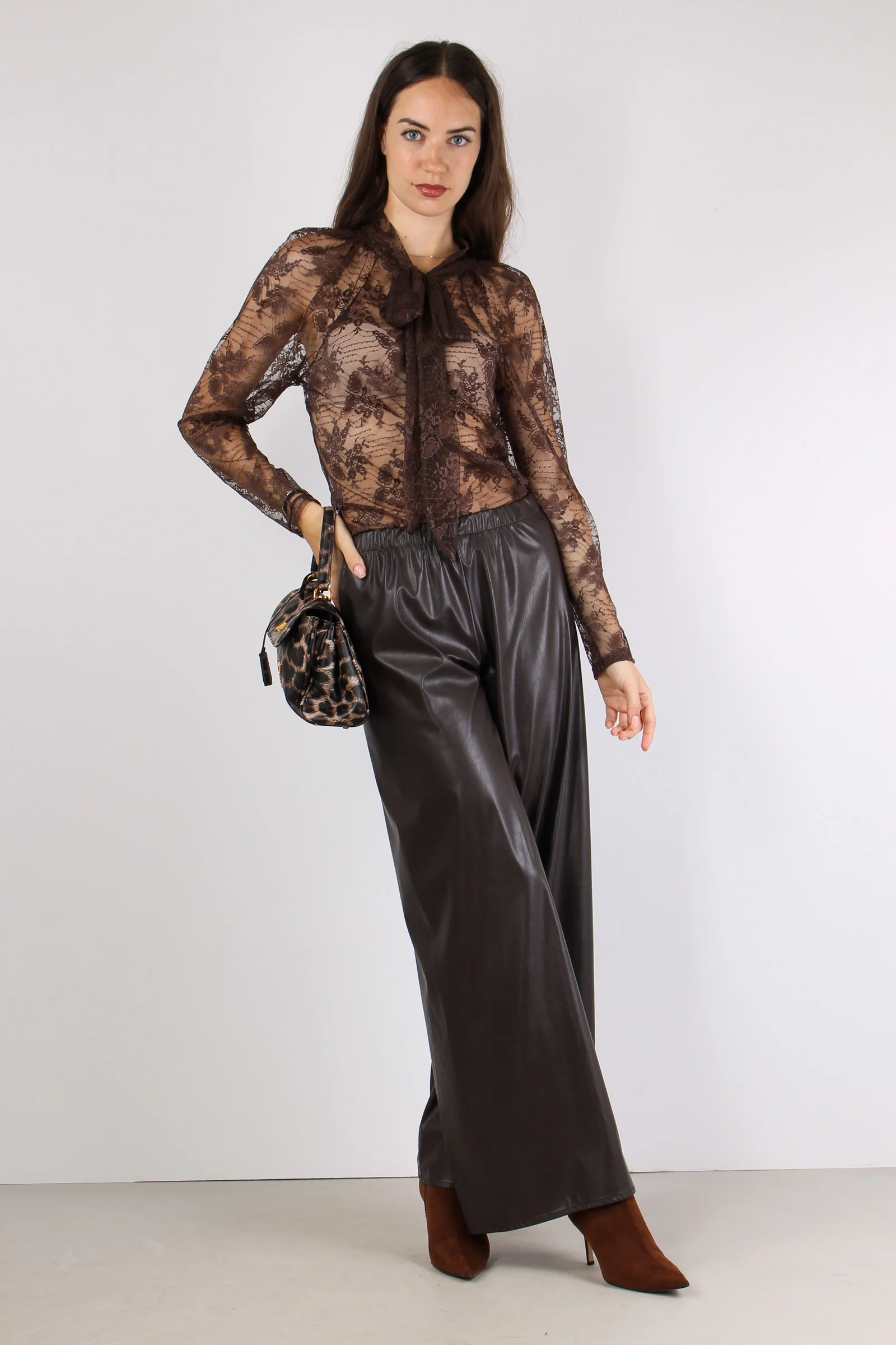 Blusa Fiocco Pizzo Moro - immagine 5