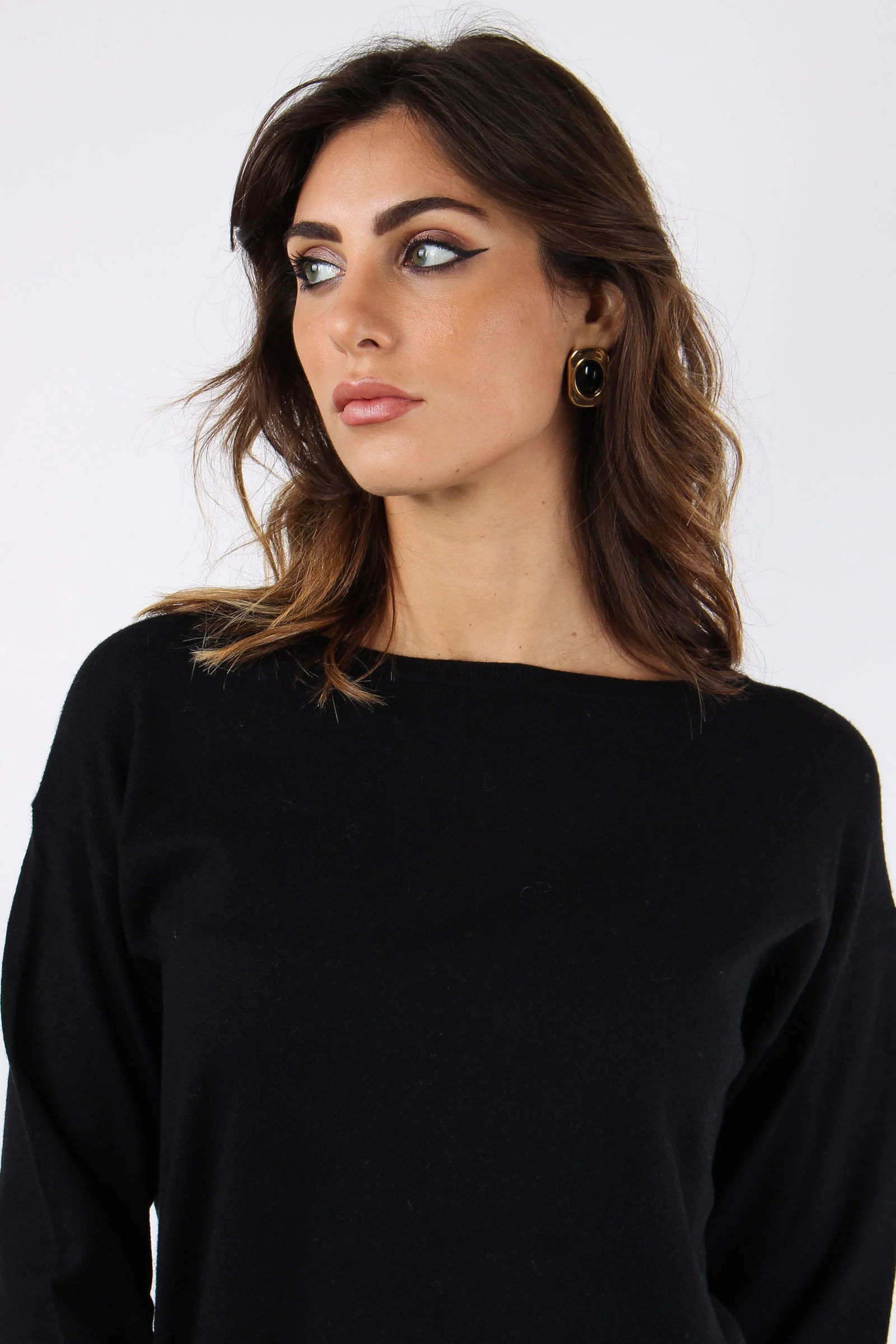 Maglia Over Viscosa Nero - immagine 8