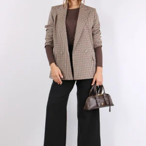 Giacca Scozzese Paillette Cammello/moro