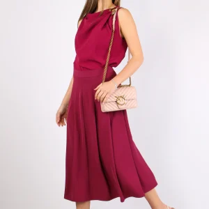 Gonna Pieghe Fluida Sangria