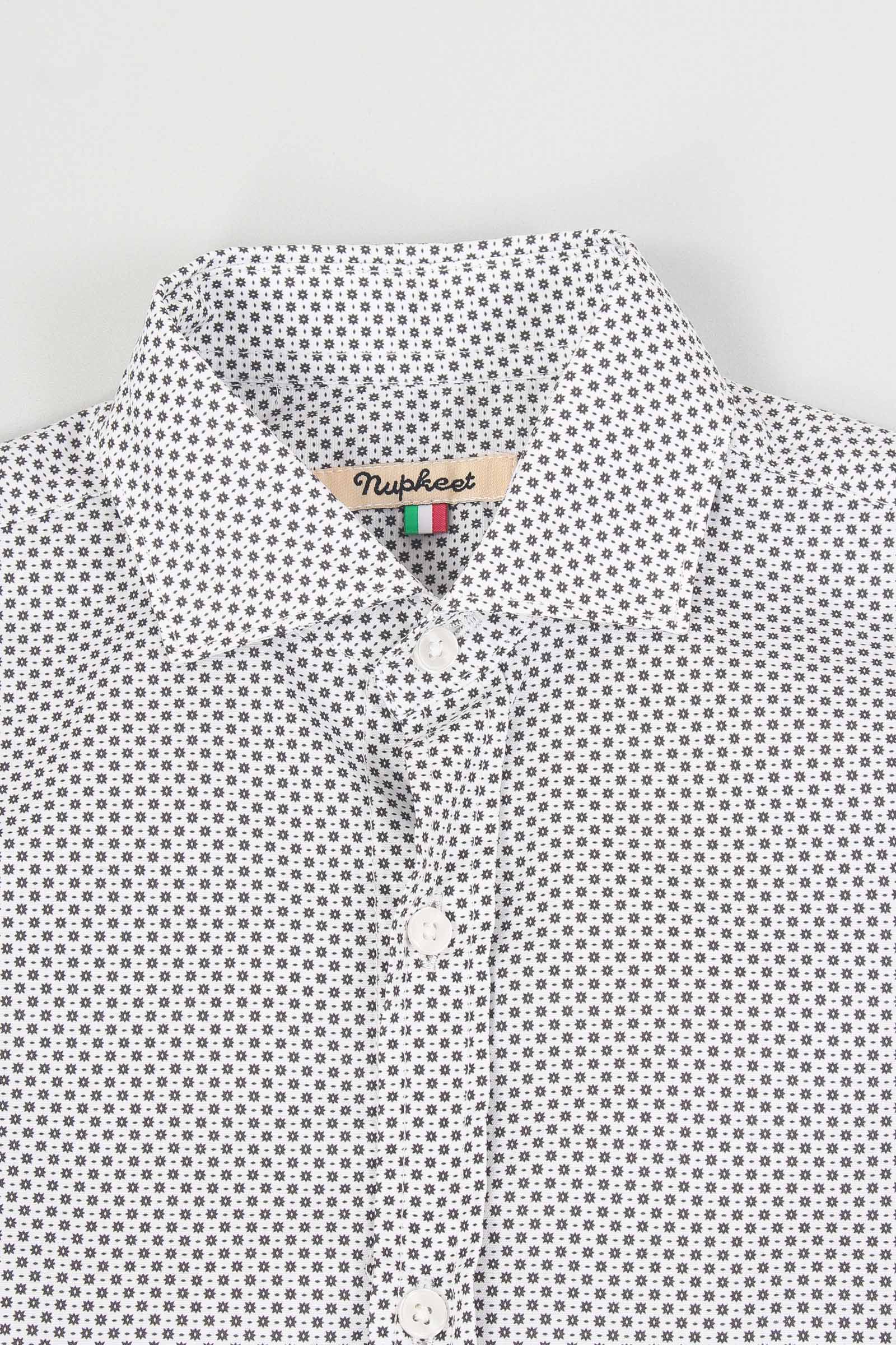 Maggiore Camicia Micro Fanta Bianco/nero - immagine 4