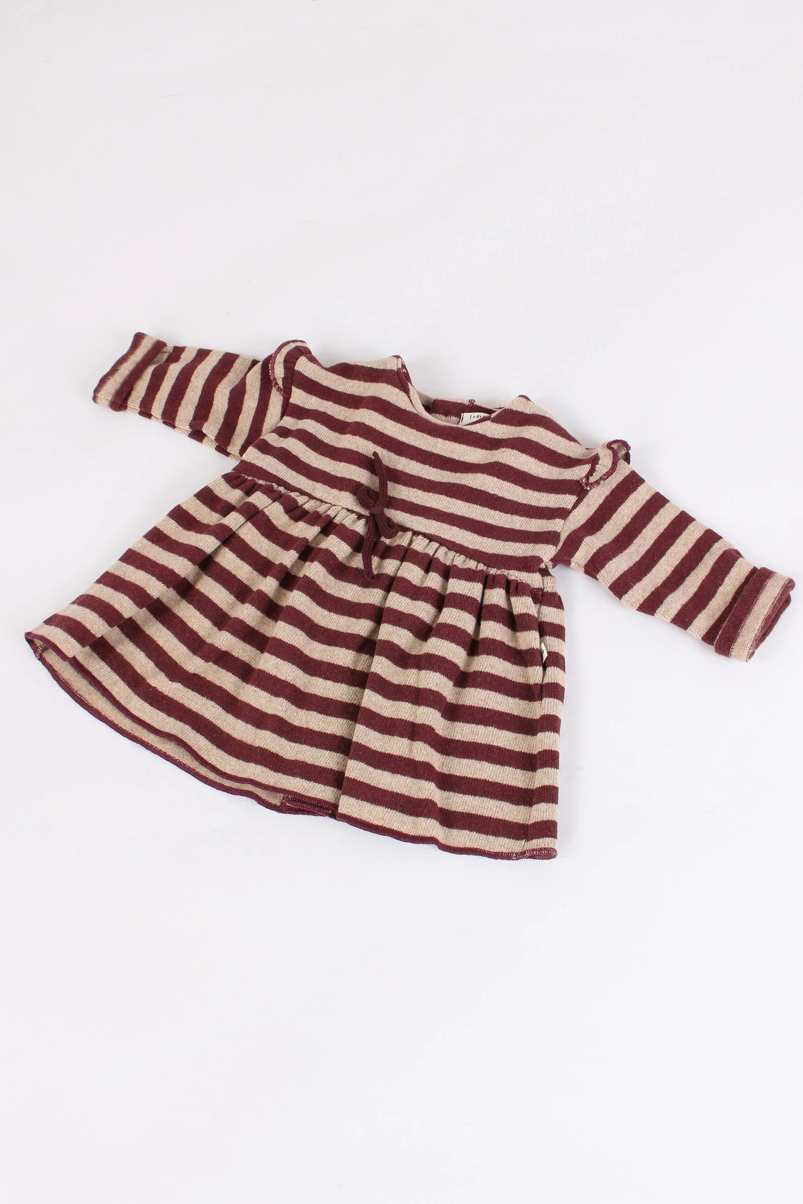 Abito Riga Melanzana/beige - immagine 5