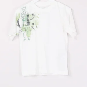 T-shirt Stampa Logo Over Gauze White