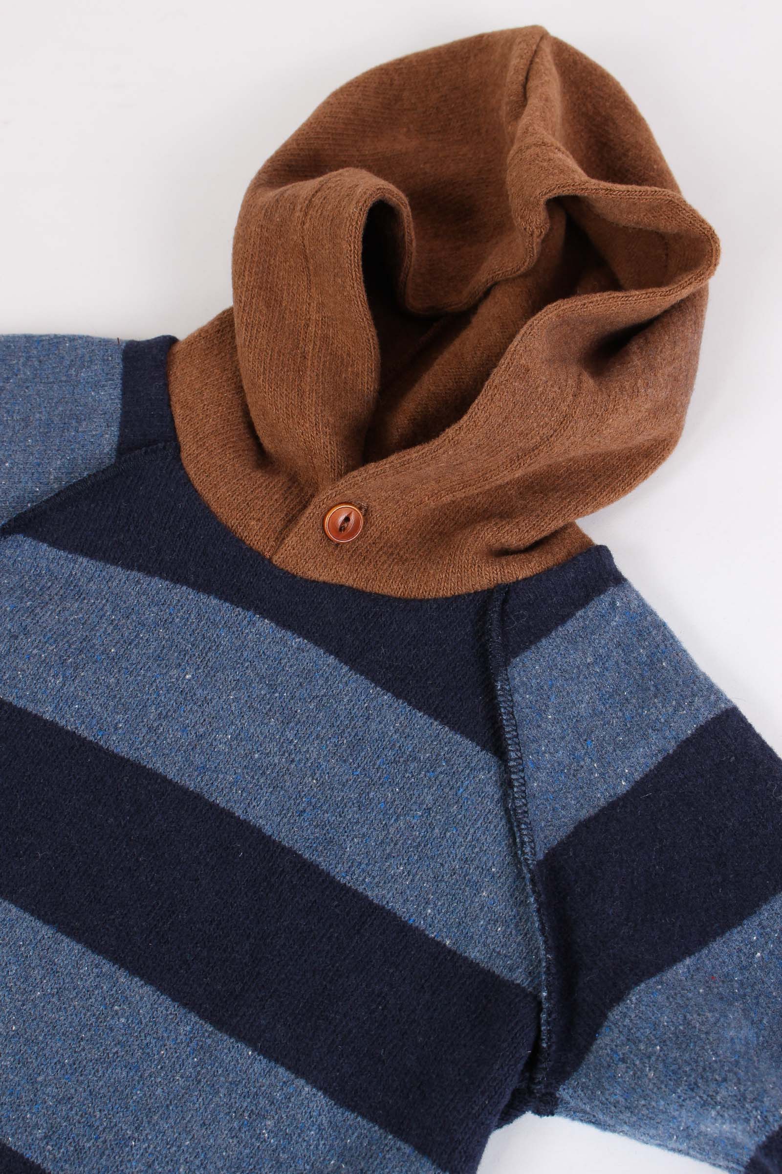 Maglia Righe Cappuccio Coccio Denim/avio - immagine 4