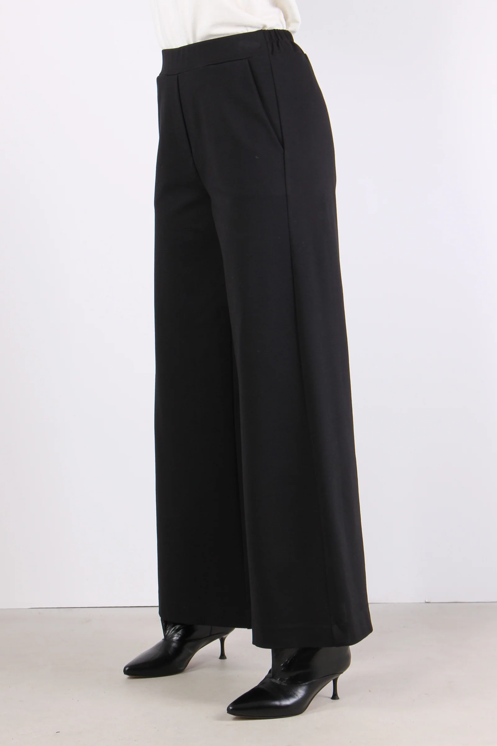 Pantalone Palazzo Punto Milano Nero - immagine 4