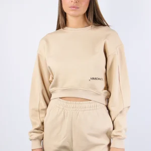 Felpa Giro Corta Nocciola