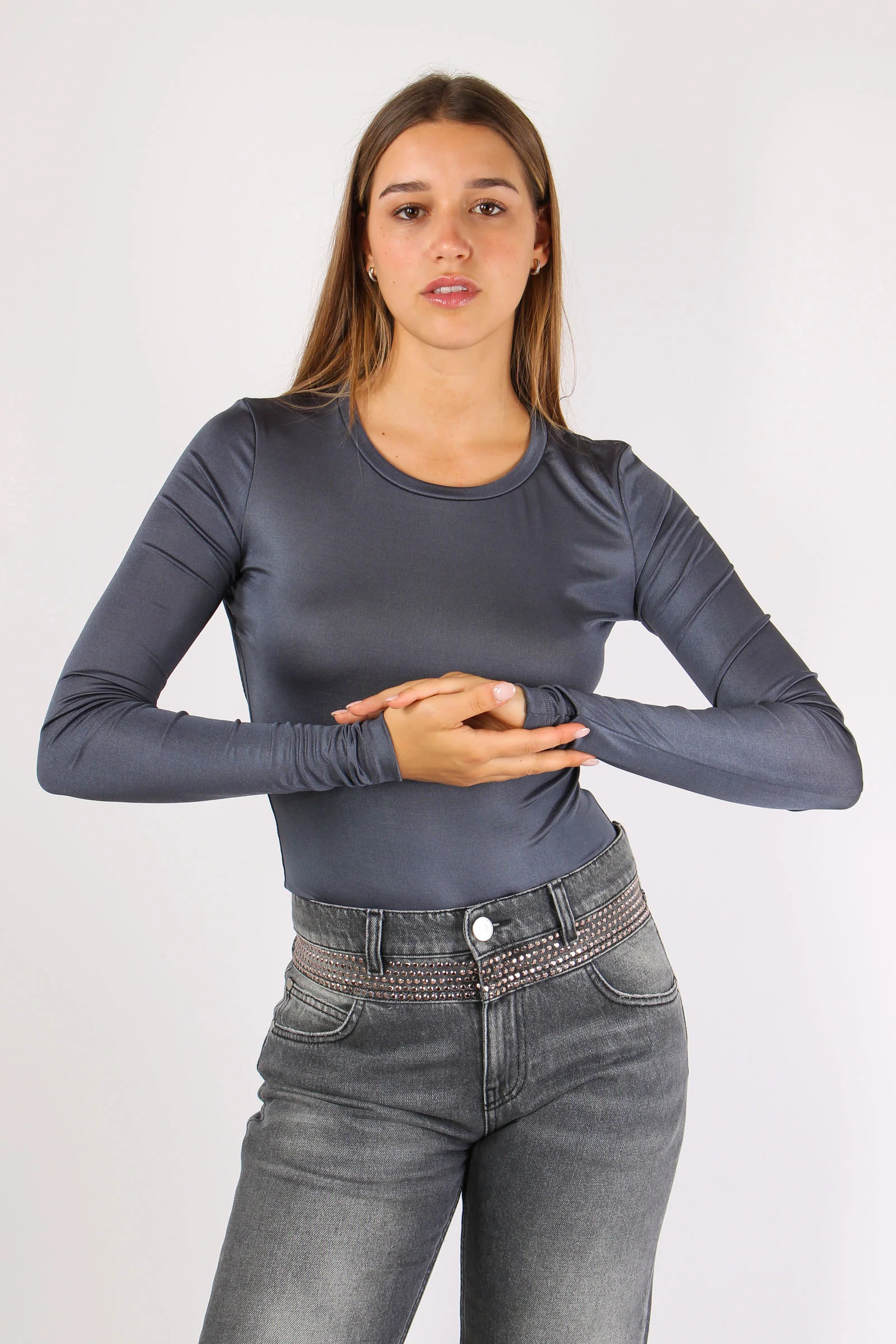 Body Lycra Scavo Dietro Fumo - immagine 2