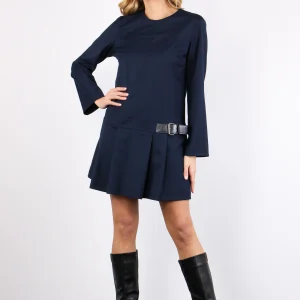 Abito Flanella Fibbia Blu