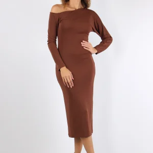 Abito Lungo Asimetrico Moro