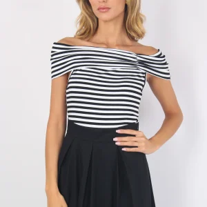 T-shirt Collo Shiffer Riga Bianco/nero