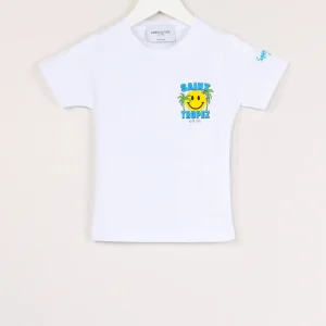 T-shirt Ricamo Smile Saint Tr White