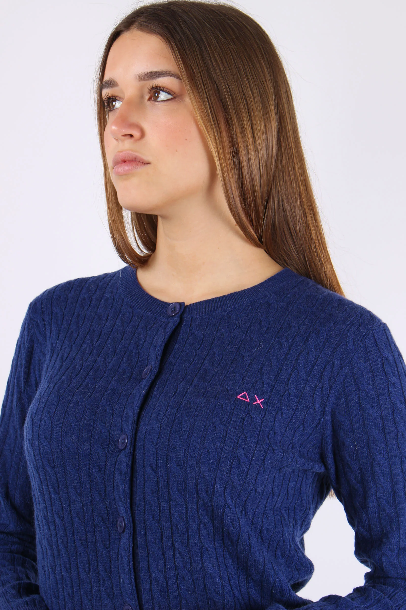 Cardigan Bottoni Trecce Blue - immagine 8