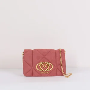 Pochette Ecocamoscio Trapunta Rosa Antico