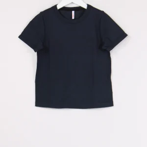 T-shirt Cotone Fiammato Navy Blue