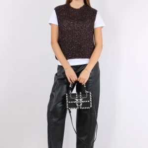 Gilet Mohair Paillettes Moro