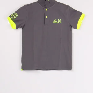 Polo Piquet Profilo Fluo Inchiostro