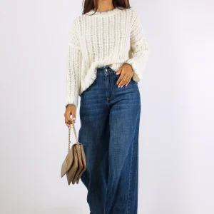 Jonan Maglia Traforata Banda L Latte