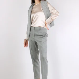 Camicia Girocollo Monile Panna