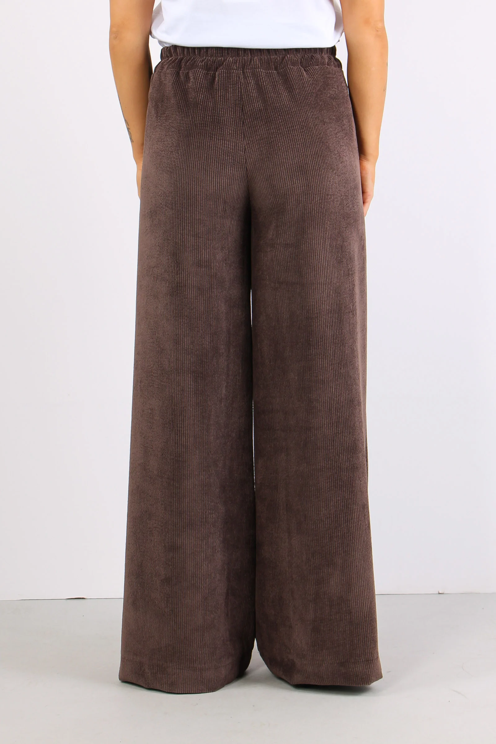 Pantalone Palazzo Largo Vellut Moro - immagine 5