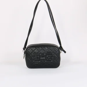 Mini Pochette Matelasse Double Nero