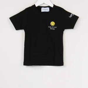 T-shirt Ricamo Smile Black