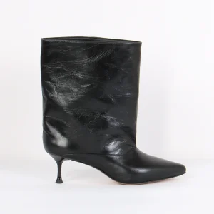 Stivaletto Tubo Pelle Nero