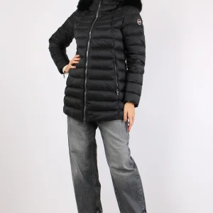 Piumino Svasato Ecopelliccia Nero