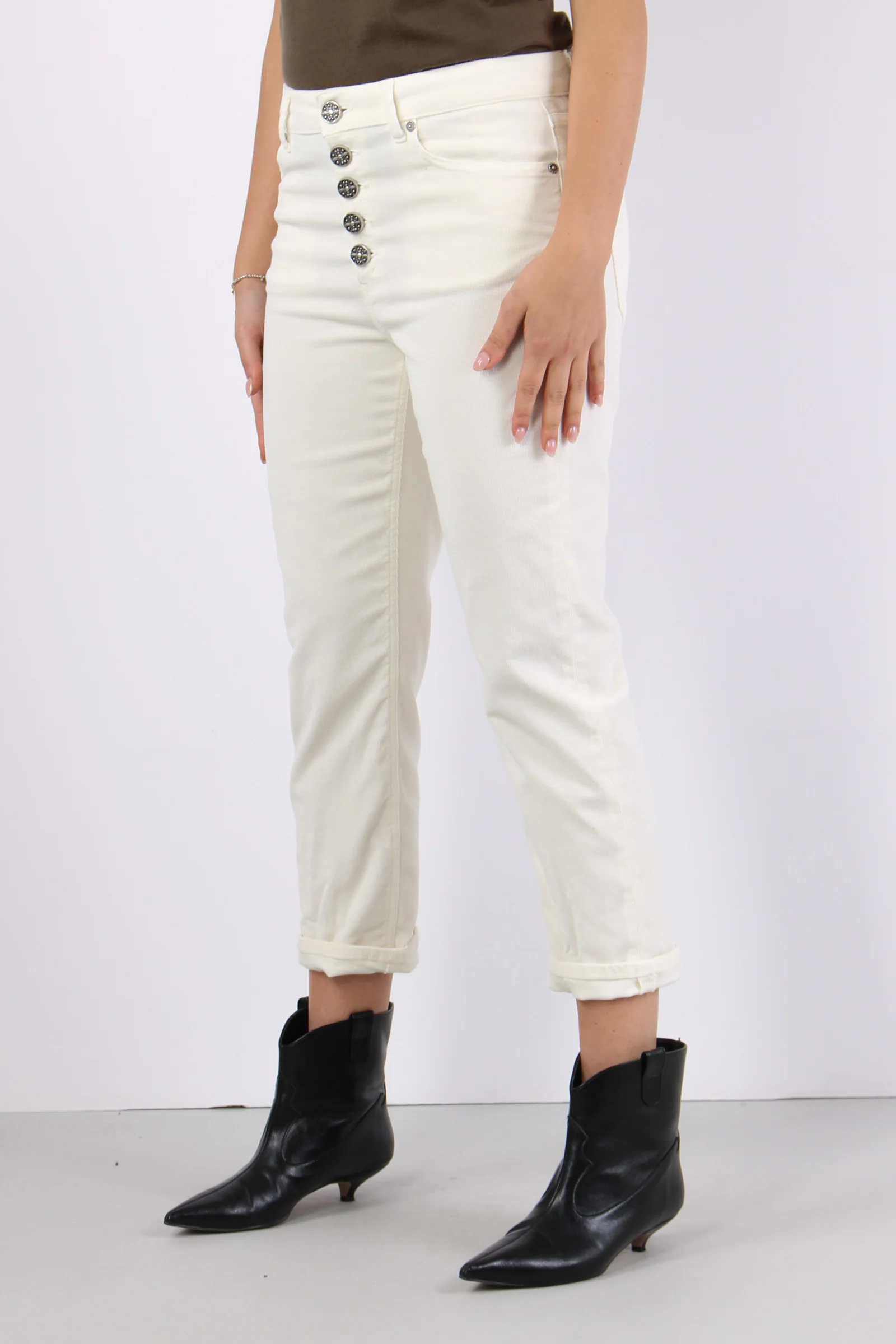 Koons Pantalone Velluto Mille Panna - immagine 5