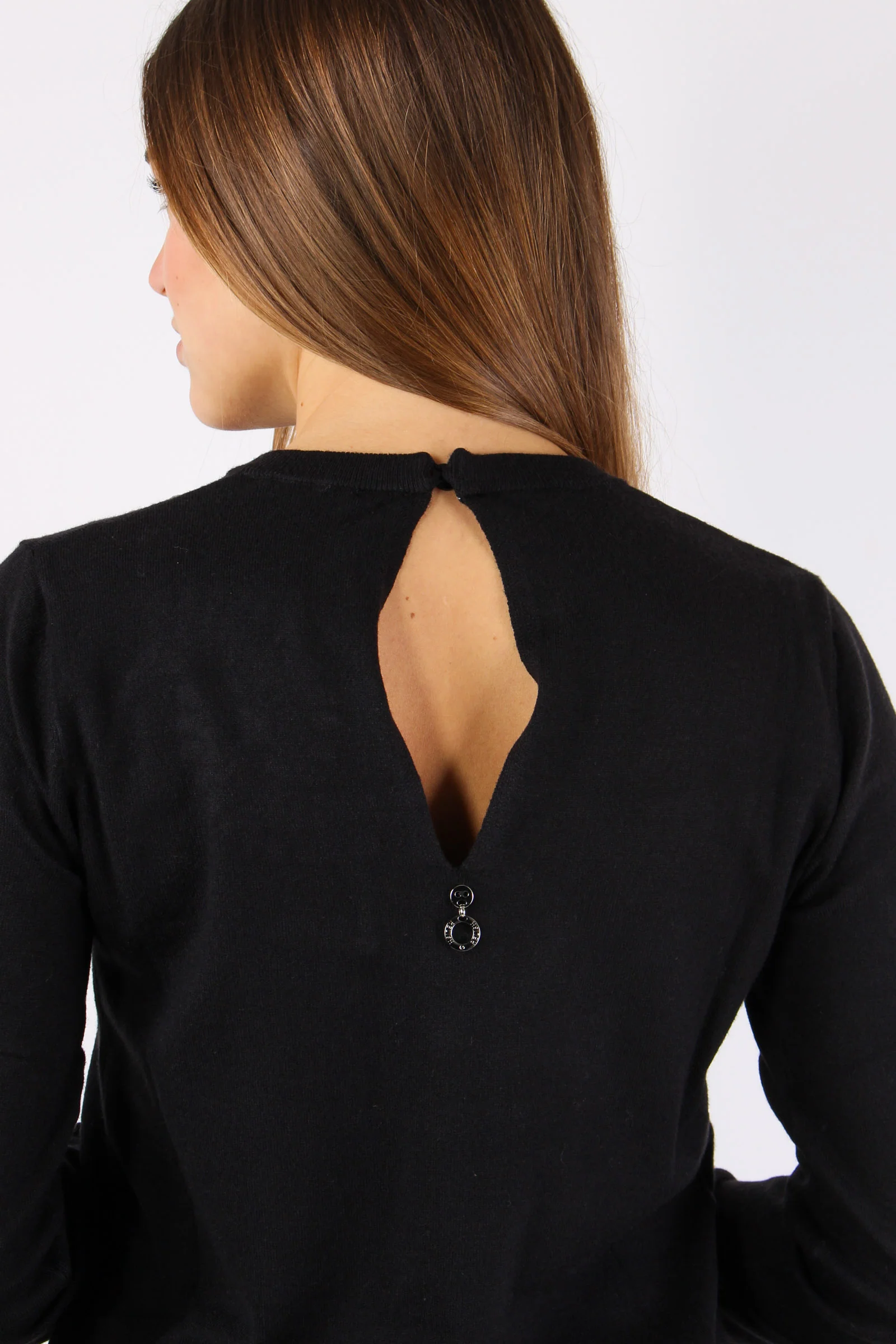 Cretas Maglia Giroccollo Appli Black - immagine 9