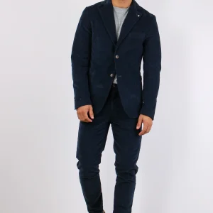 Giacca Velluto Liscio Blu