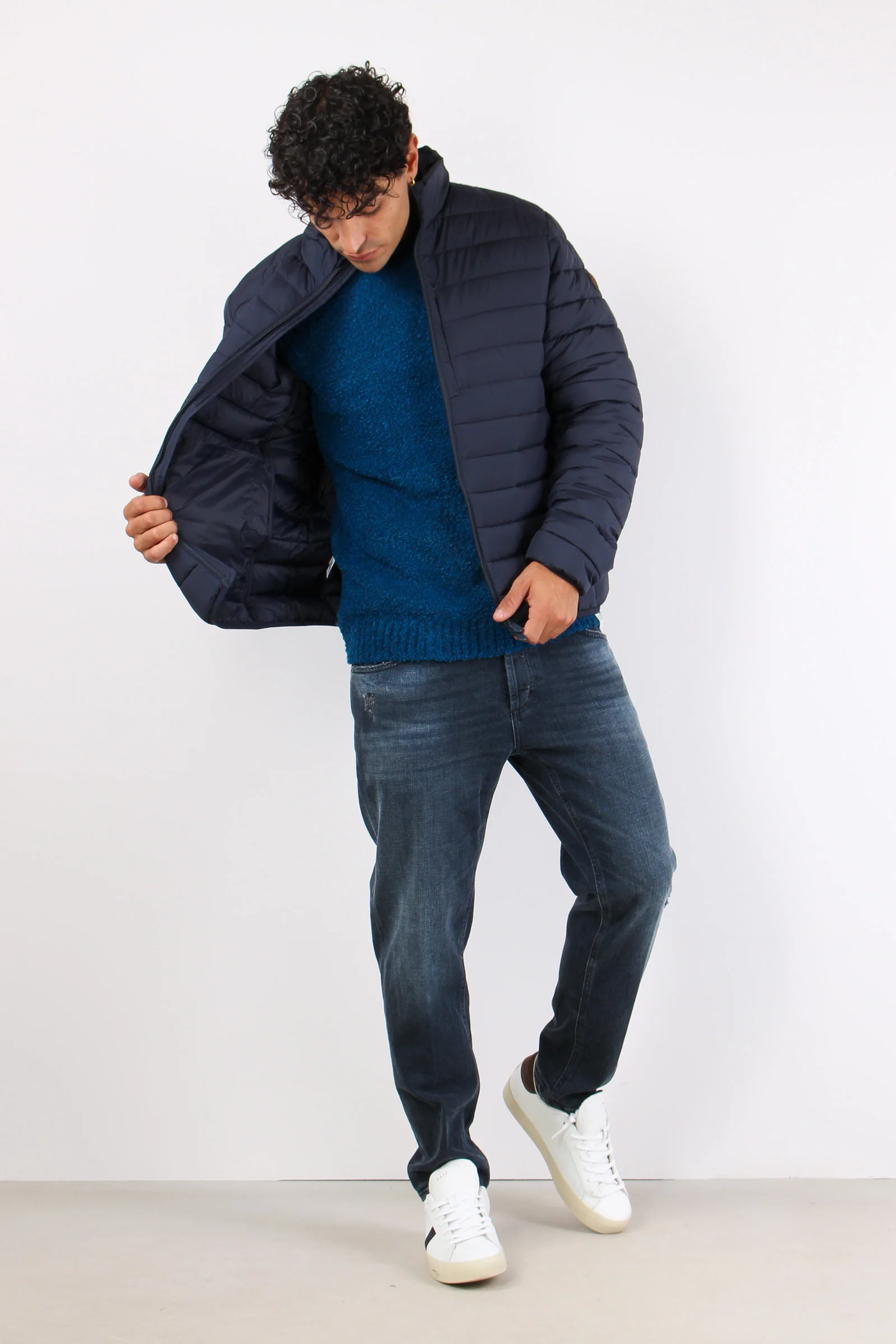 Erion Piumino Collo In Piedi Blue Black - immagine 4