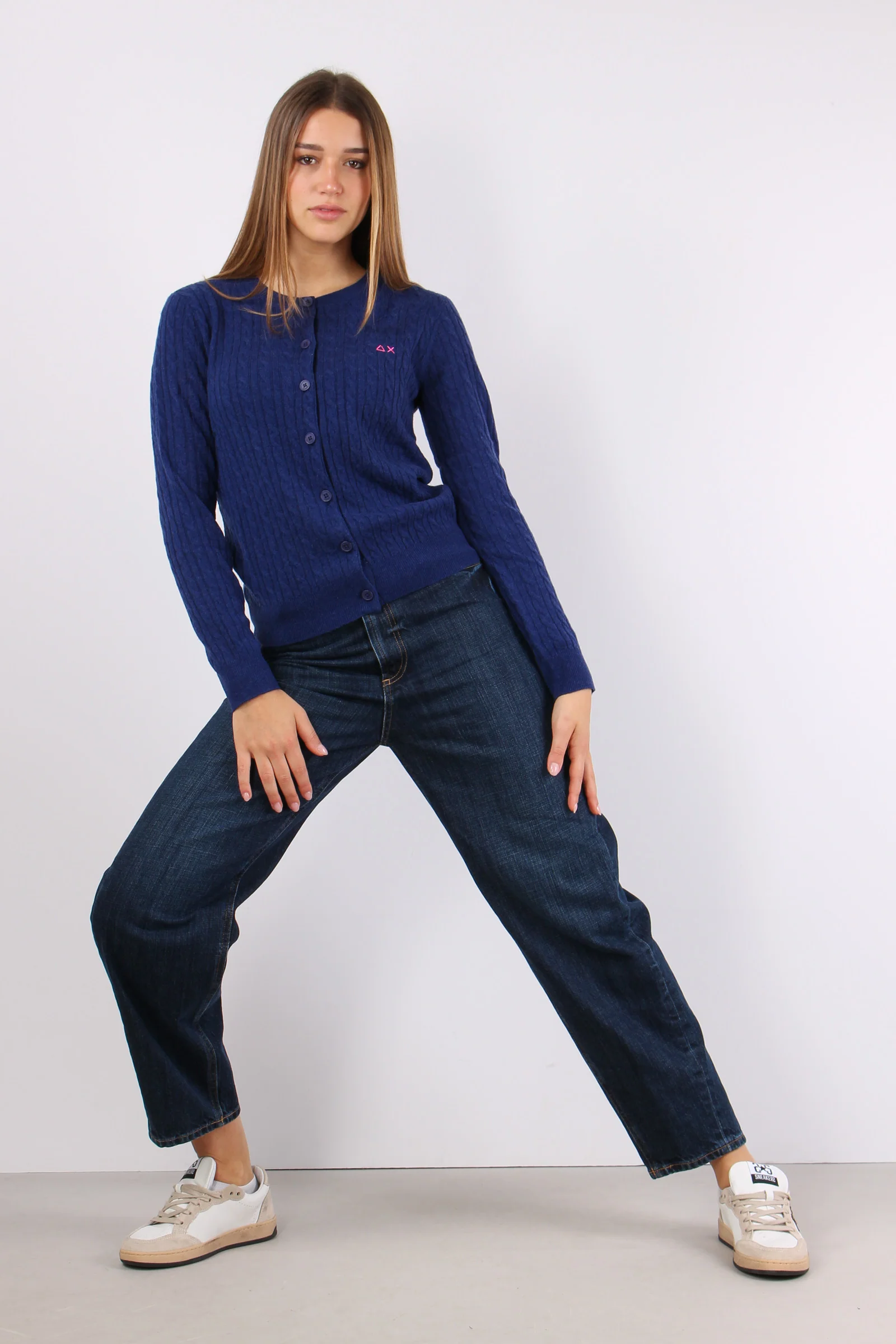 Cardigan Bottoni Trecce Blue - immagine 5