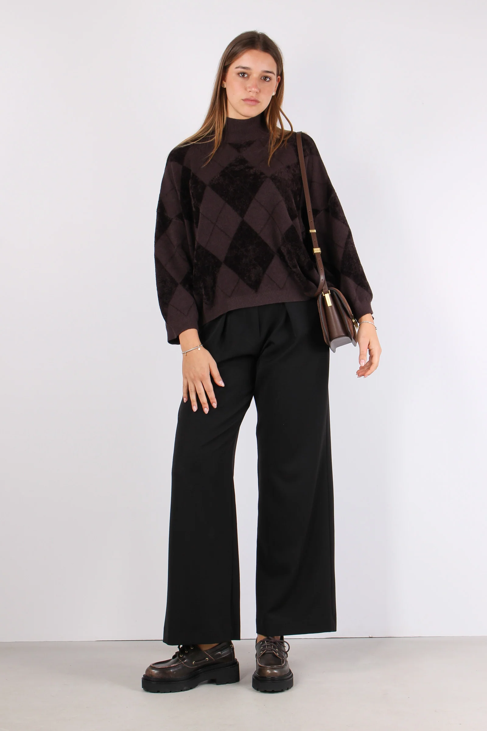 Collo Alto Rombi Ciniglia Inta Moro - immagine 2