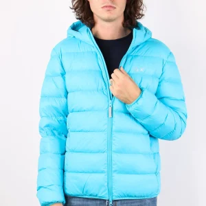 Piumino Cappuccio Basico Blue