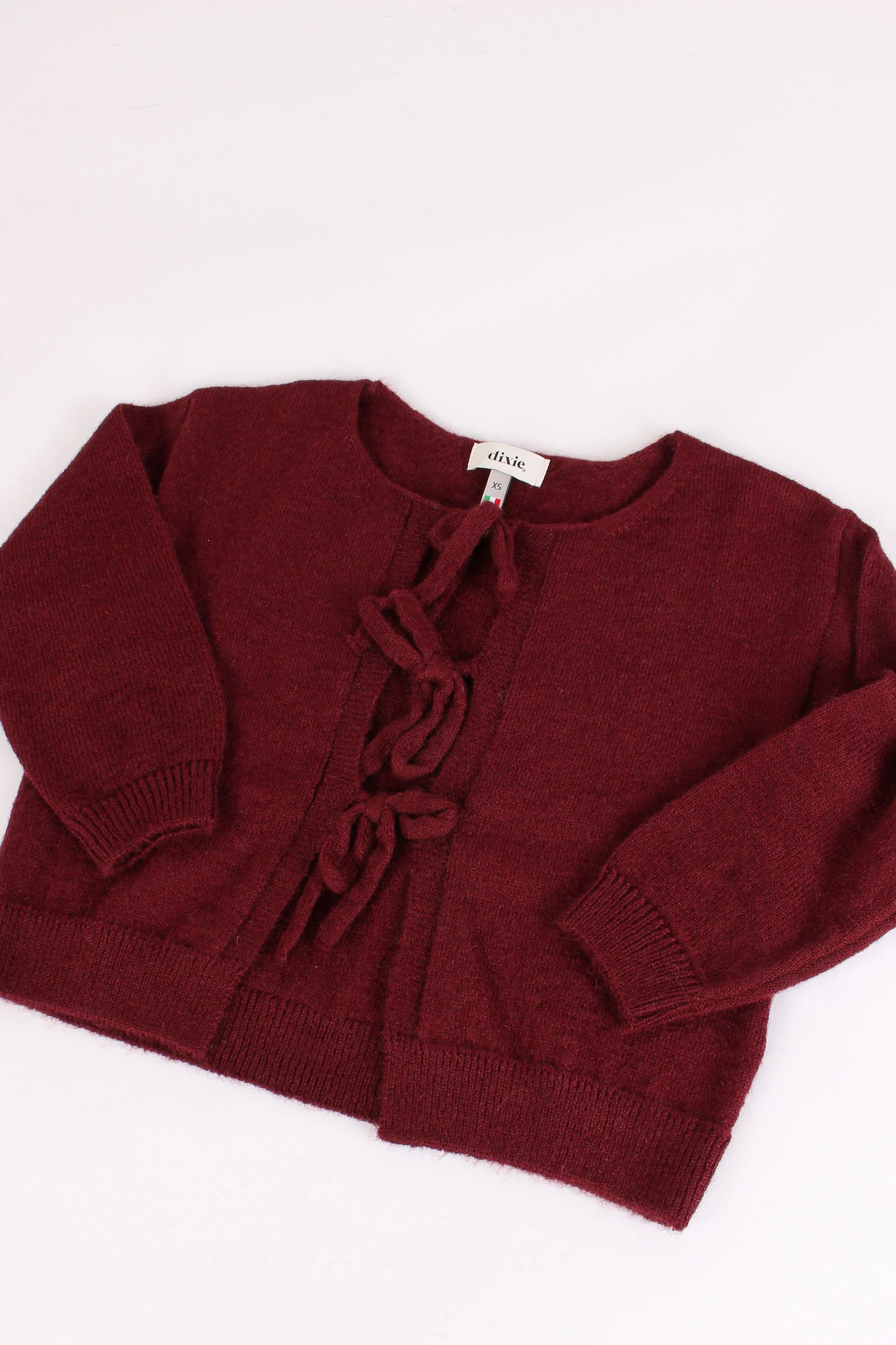 Cardigan Chiusura Fiocco Wine Berry - immagine 4