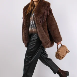 Ecopelliccia Lunga Manica 3/a Brown