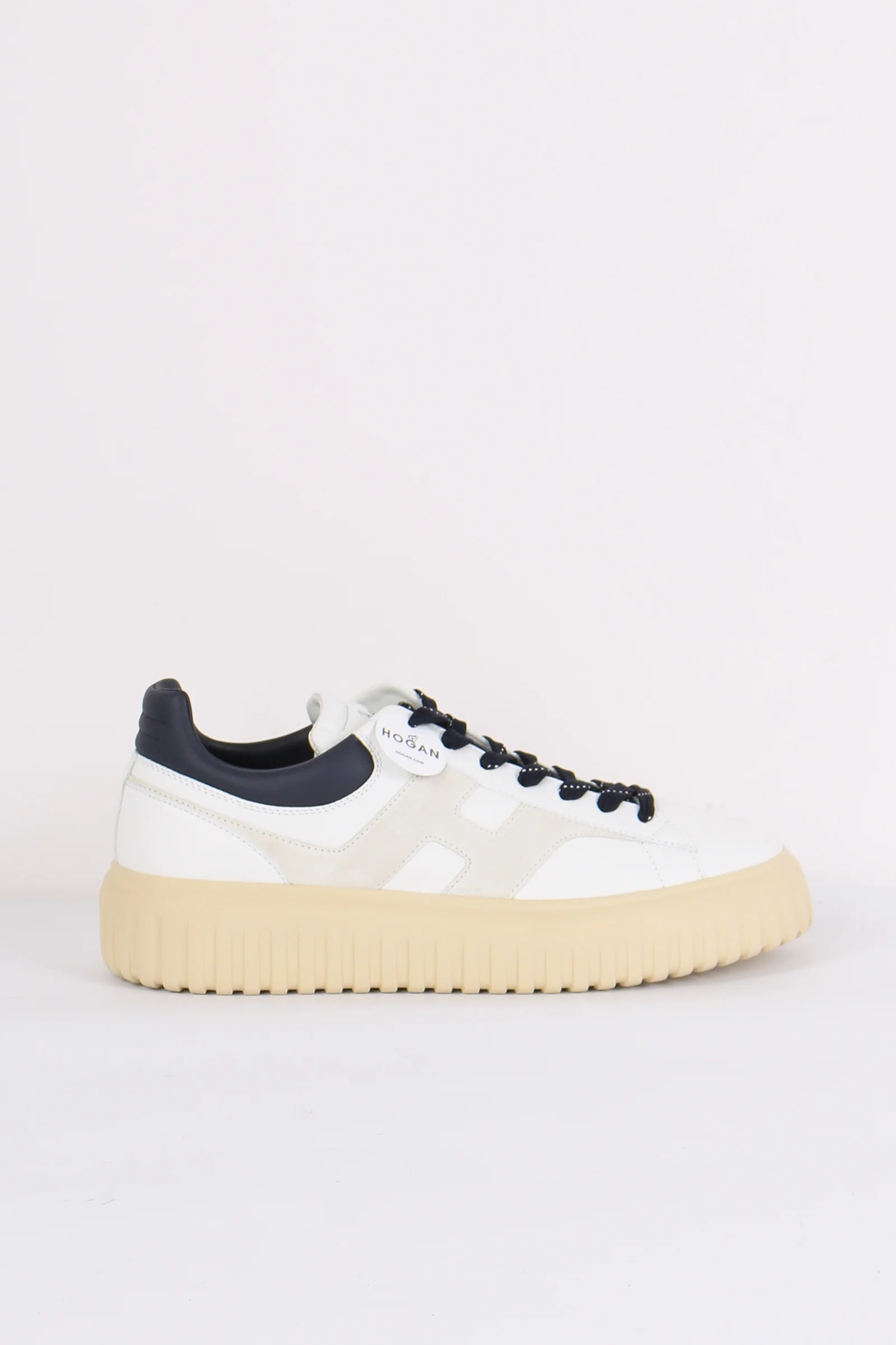 Sneaker Platform Nappa Bianco/blu