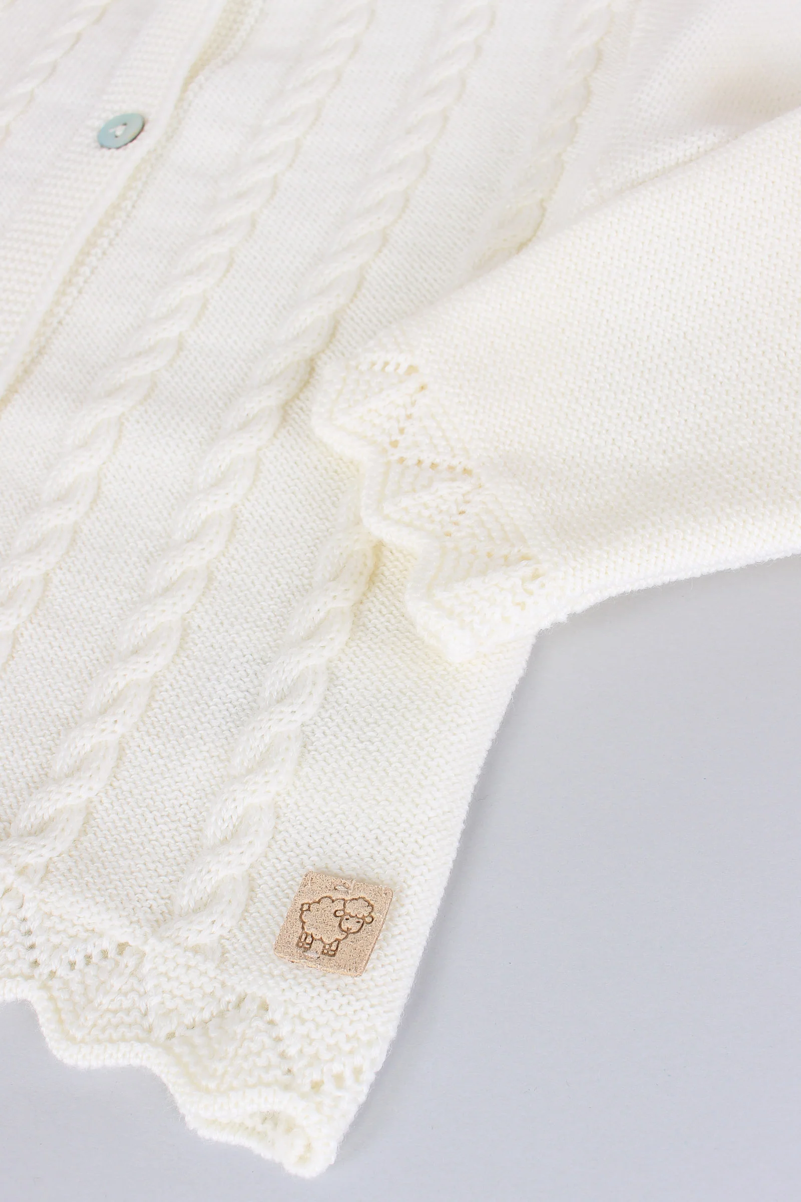 Cardigna Profilo Pizzo Latte - immagine 4