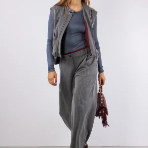 Pantalone Palazzo Gessato Grigio