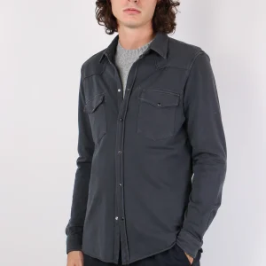 Camicia Effetto Felpa Grafite