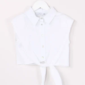 Camicia Fiocco Crop Bianco