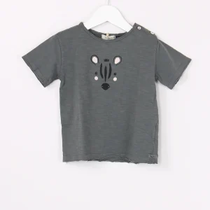 T-shirt Stampa Zebra Graphite