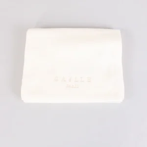 Sciarpa Basica Logo Ricamo Burro