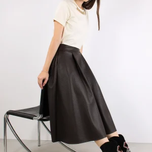 Gonna Ruota Ecopelle Moro