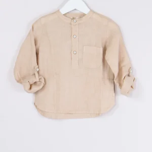 Camicia Lino Coreana Sand