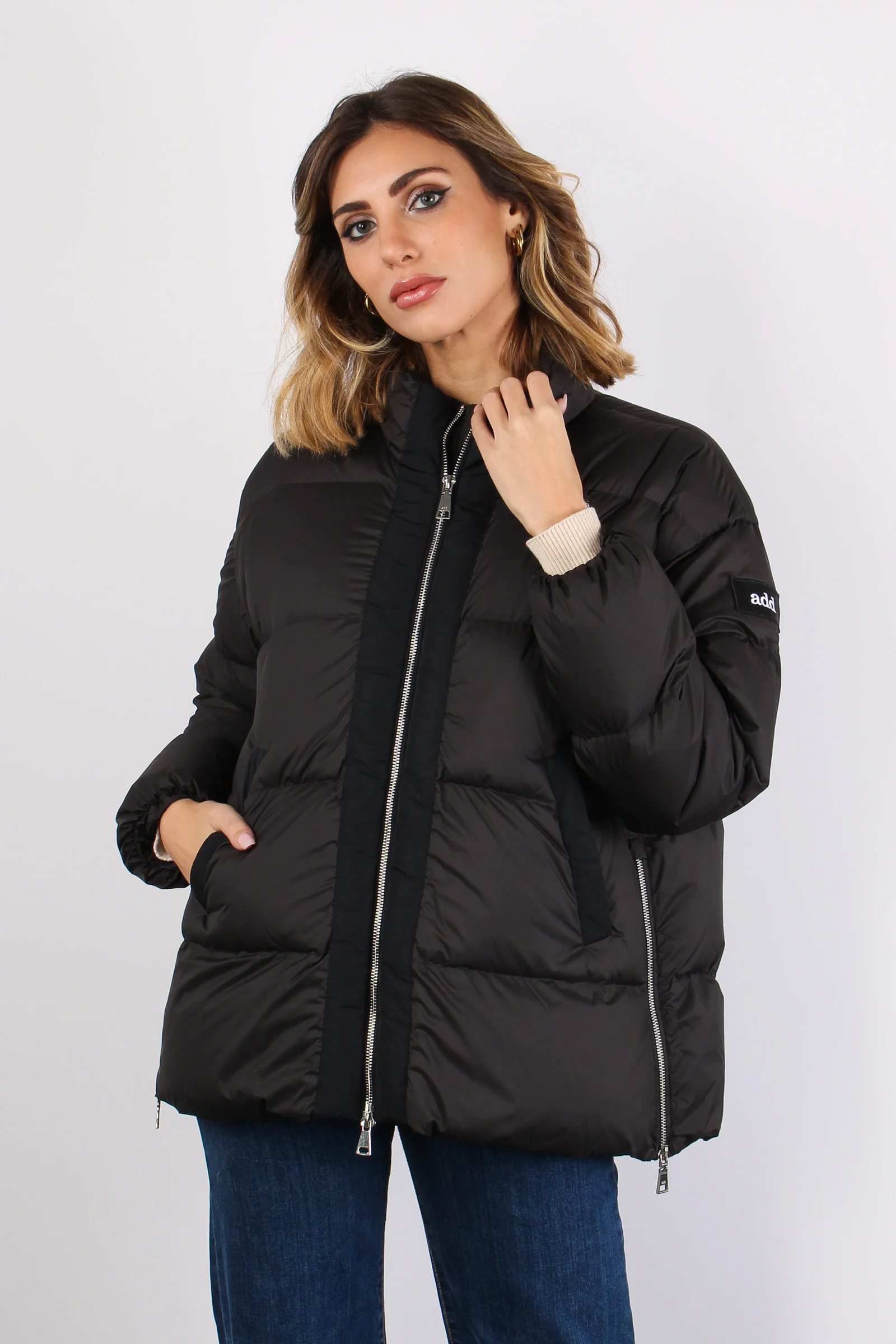 Piumino Over Maxi Zip Noir/noir - immagine 2