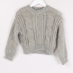 Pullover Treccia Azzurro