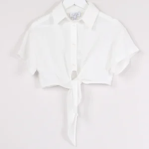 Camicia Lino Fiocco Latte