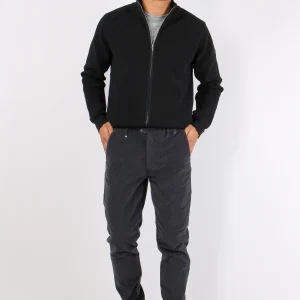 Chino Basico Velluto Liscio Asfalto